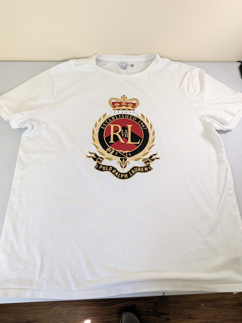 Polo by Ralph Lauren White Crest Logo Short-Sleeve Tee B15